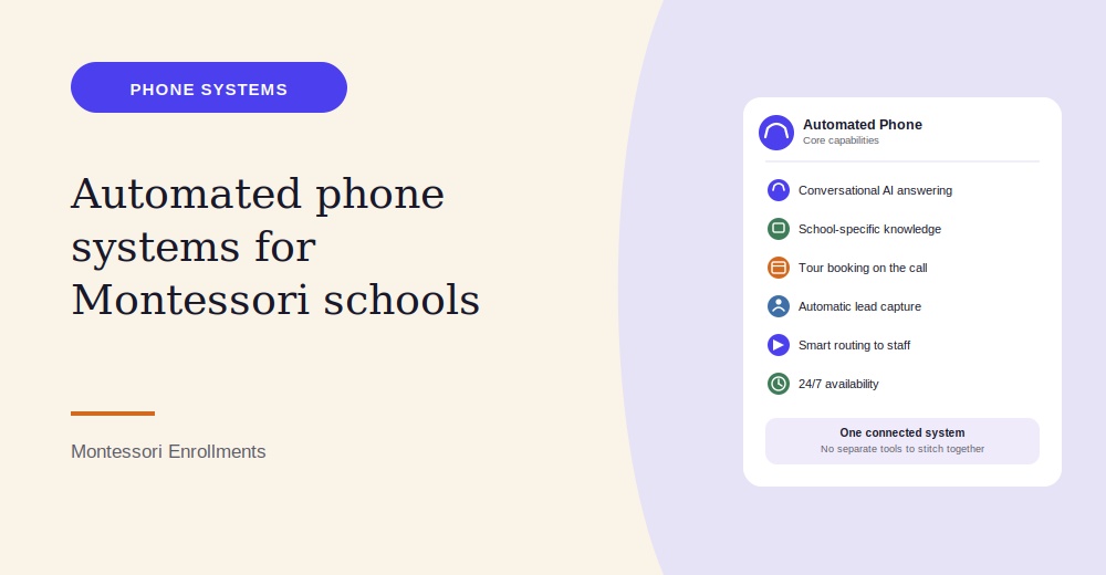 Automated Phone Systems for Montessori Schools