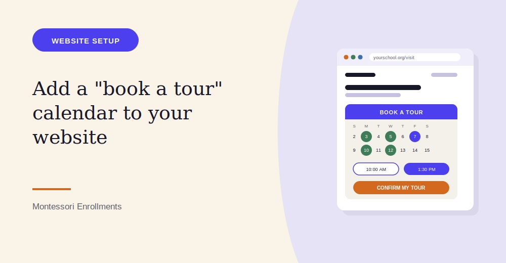 How to Add a “Book a Tour” Calendar to Your Website