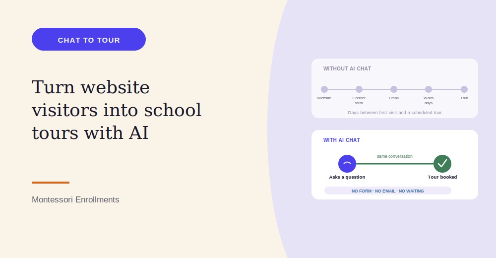 How to Turn Website Visitors Into School Tours With AI