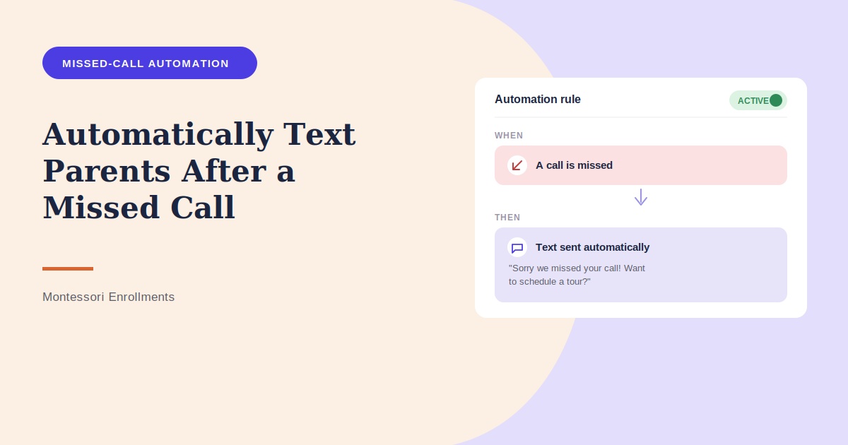 How to Automatically Text Parents After a Missed Call