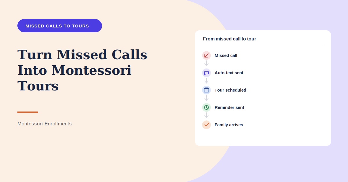 How to Turn Missed Calls Into Montessori Tours