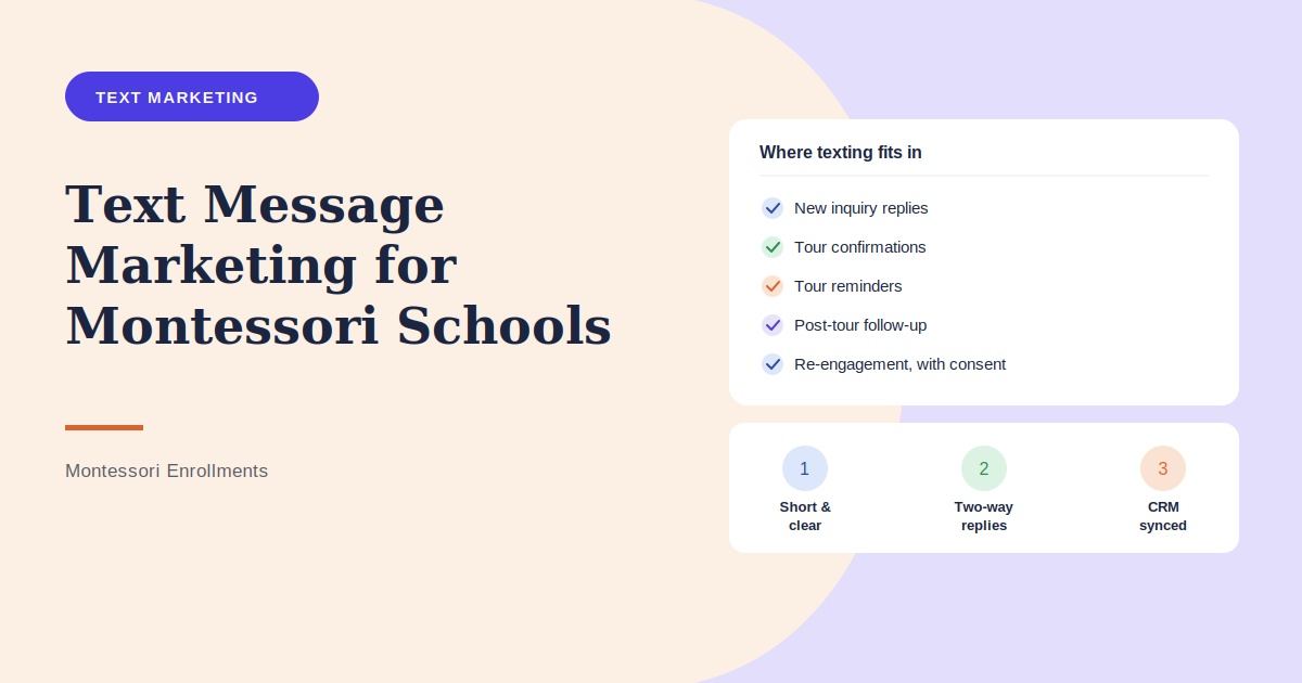 Text Message Marketing for Montessori Schools