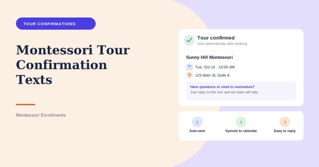 How to Send Montessori Tour Confirmation Texts