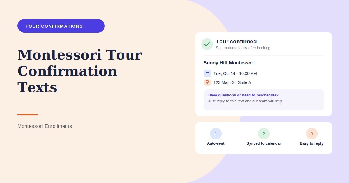 How to Send Montessori Tour Confirmation Texts