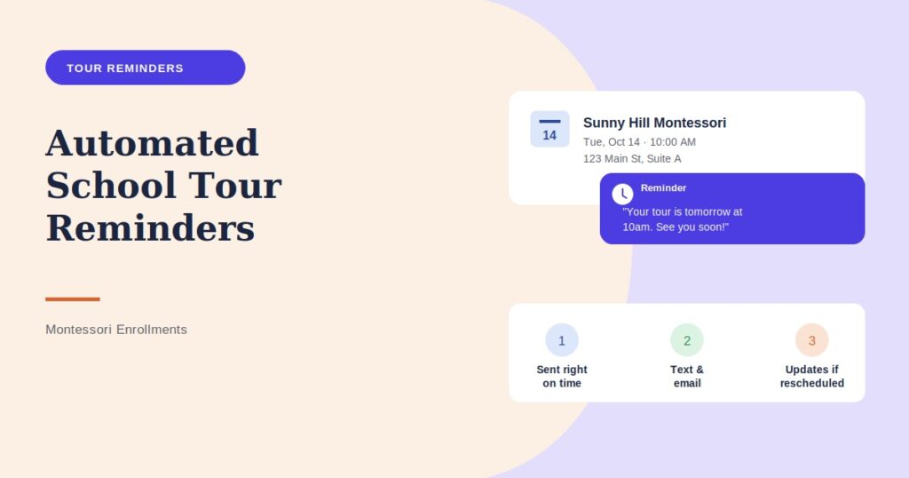 How to Send Automated School Tour Reminders