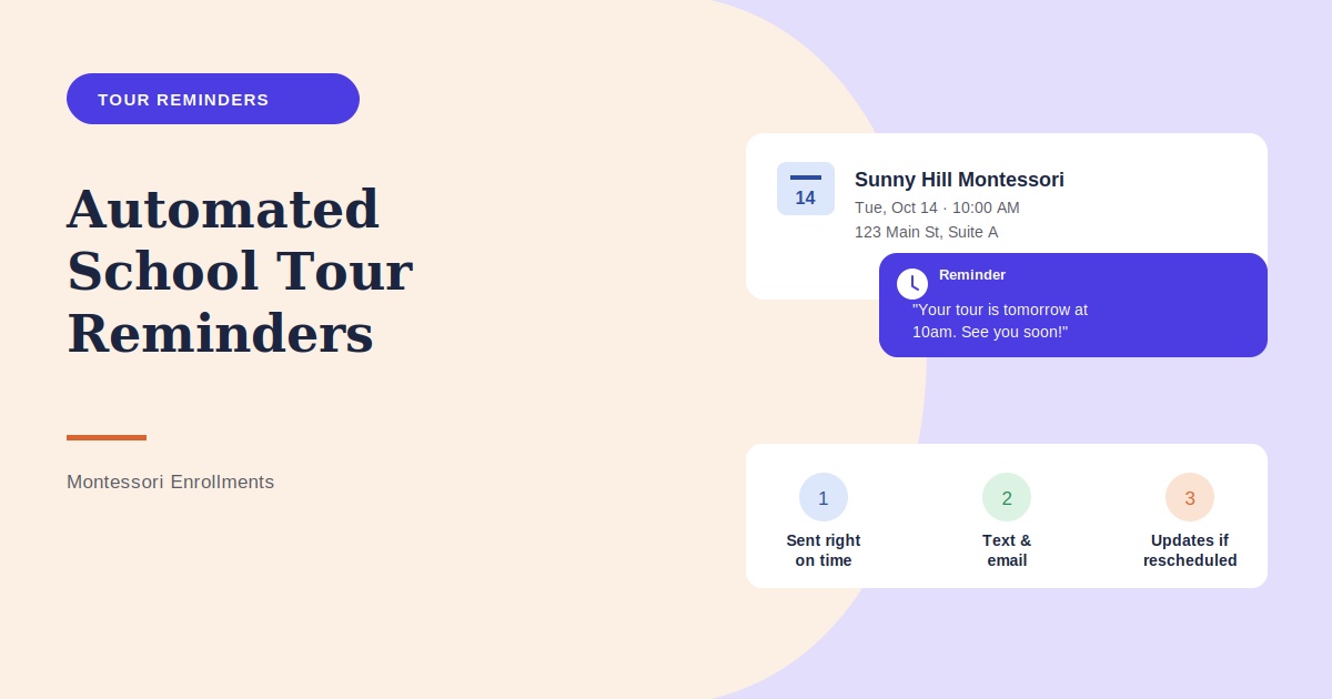 How to Send Automated School Tour Reminders